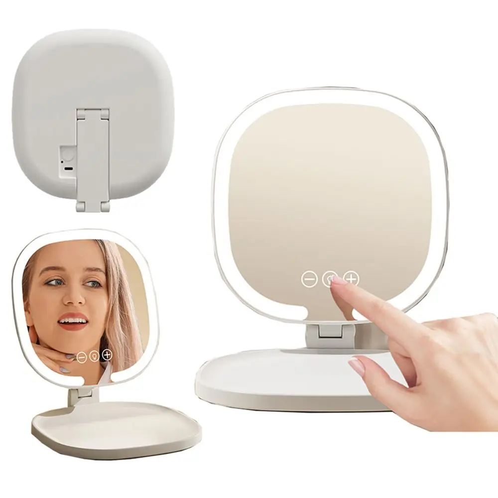 Foldable LED Makeup Mirror Adjustable 3 Color Lights Vanity Mirror with Lights High-Definition Touch Control
Foldable LED Makeup Mirror Adjustable 3 Color Lights Vanity Mirror with Lights High-Definition Touch Control