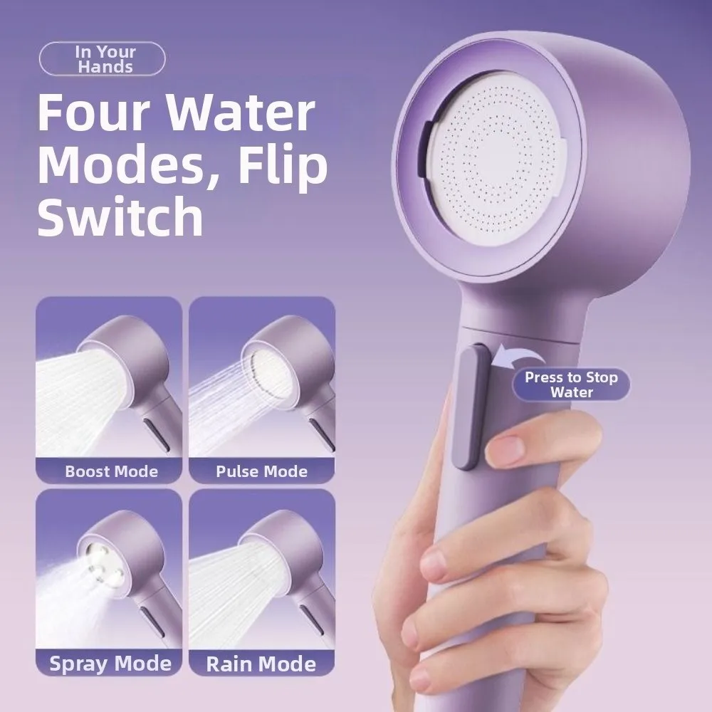 Съемная ручная насадка для душа с защитой от блокировки, 3-скоростной регулируемый душ высокого давления с держателем из нержавеющего шланга длиной 1,5 м 
Съемная ручная насадка для душа с защитой от блокировки, 3-скоростной регулируемый душ высокого давления с держателем из нержавеющего шланга длиной 1,5 м