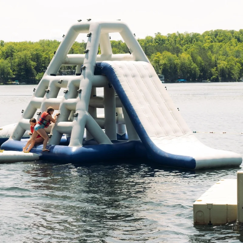 Outdoor People Climbing Top of the Pyramid Style Inflatable Slide Water for River Facilities
Outdoor People Climbing Top of the Pyramid Style Inflatable Slide Water for River Facilities