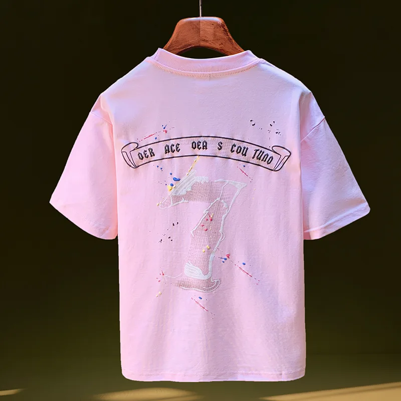 Summer high-end men's short sleeved T-shirt loose casual fashion top 2025 new trend embroidered printed men's clothing
Summer high-end men's short sleeved T-shirt loose casual fashion top 2025 new trend embroidered printed men's clothing