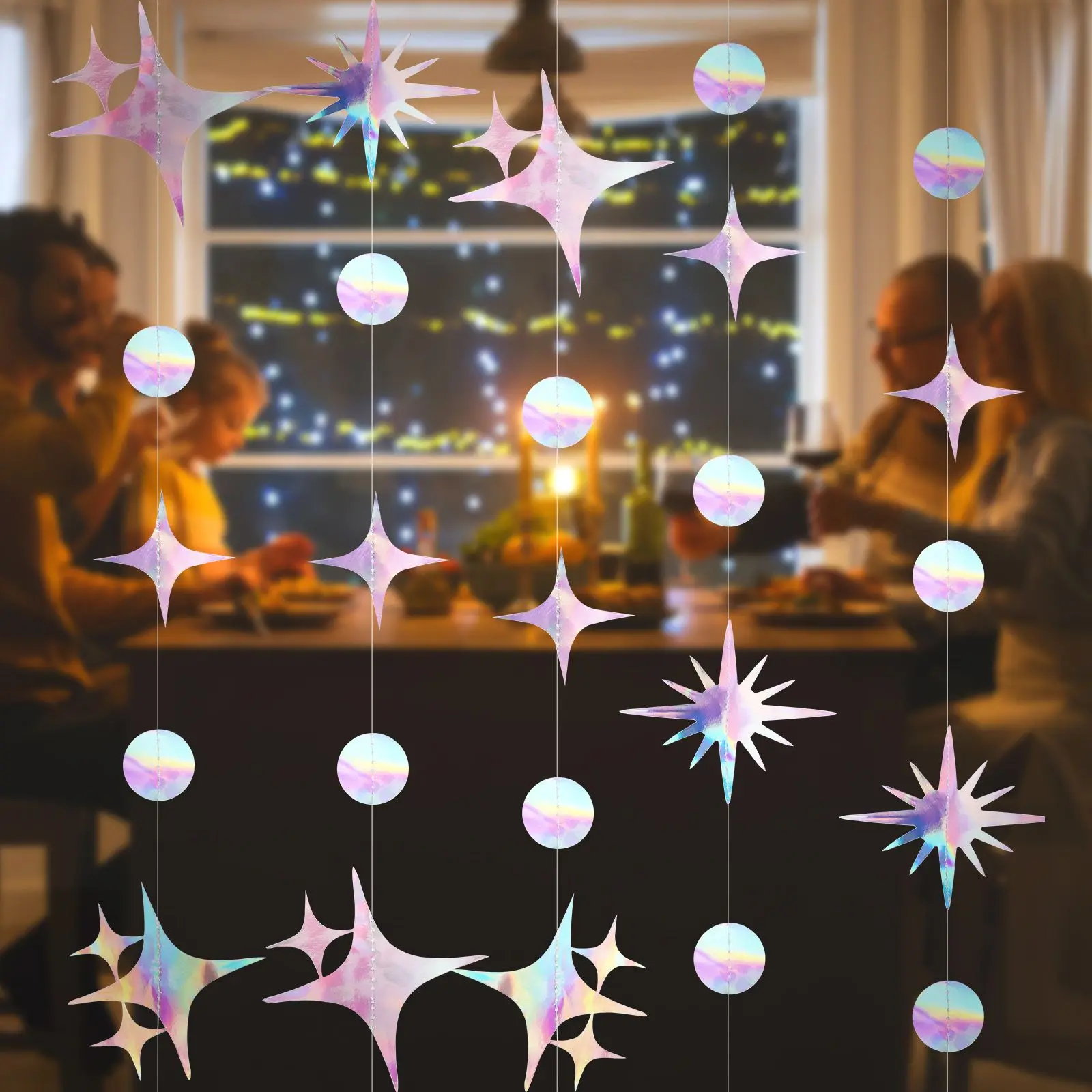 4 Pieces Garland Iridescent Streamers Decorative Day Party Supplies Decorative Banner Valentines Day Ceiling Round
4 Pieces Garland Iridescent Streamers Decorative Day Party Supplies Decorative Banner Valentines Day Ceiling Round