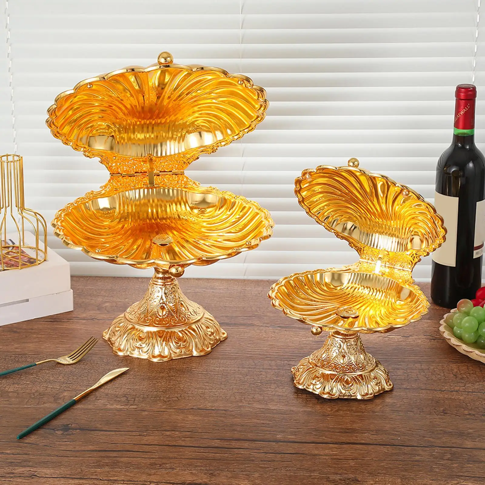 Seashell Fruit Bowl Serving Tray Ornament Portable Decor Gold Holder Bread Tray for Living Room Kitchen Salad
Seashell Fruit Bowl Serving Tray Ornament Portable Decor Gold Holder Bread Tray for Living Room Kitchen Salad