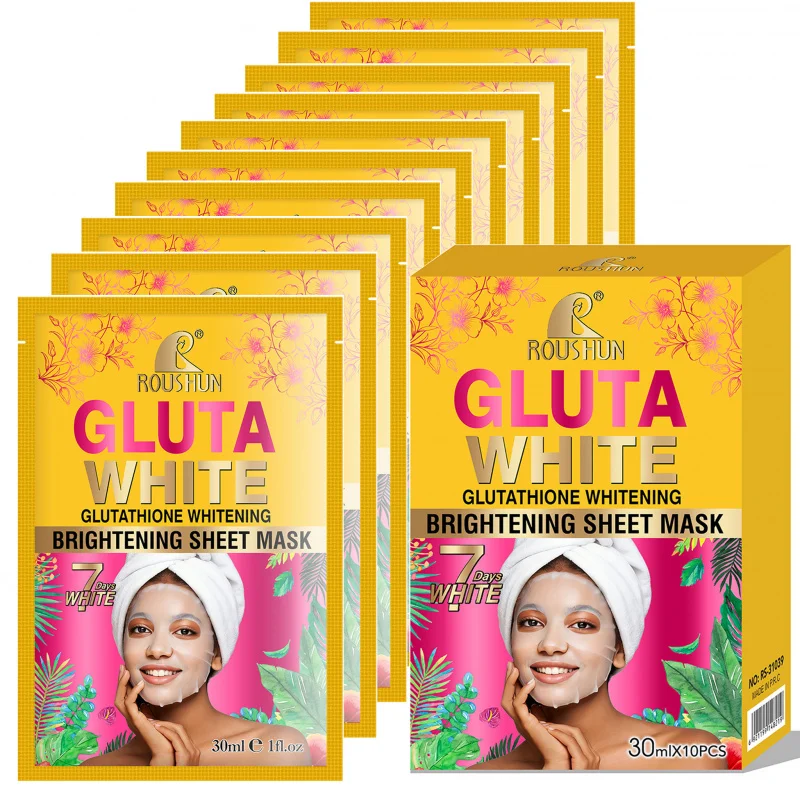 Gluta White Facial Mask Facial Care Moisturizing and Tender Skin Easy to Absorb Daily skincare 10 pieces /Box
Gluta White Facial Mask Facial Care Moisturizing and Tender Skin Easy to Absorb Daily skincare 10 pieces /Box