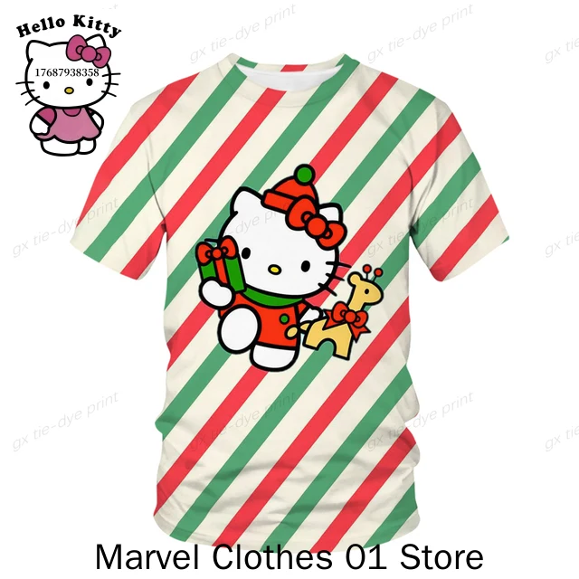 Детская футболка с коротким рукавом и 3D-принтом Hello Kitty, летняя повседневная футболка для мальчиков и девочек, 2024
Детская футболка с коротким рукавом и 3D-принтом Hello Kitty, летняя повседневная футболка для мальчиков и девочек, 2024