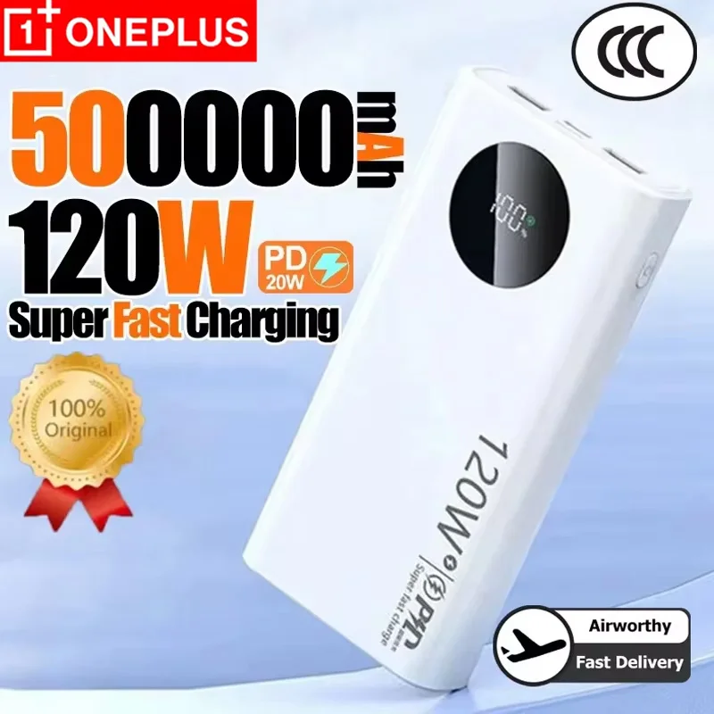 OnePlus 500000 мАч 120 Вт Power Bank Мини Быстрая зарядка большой емкости Портативный аксессуар для мобильного телефона Внешний аккумулятор для iPhone
OnePlus 500000 мАч 120 Вт Power Bank Мини Быстрая зарядка большой емкости Портативный аксессуар для мобильного телефона Внешний аккумулятор для iPhone