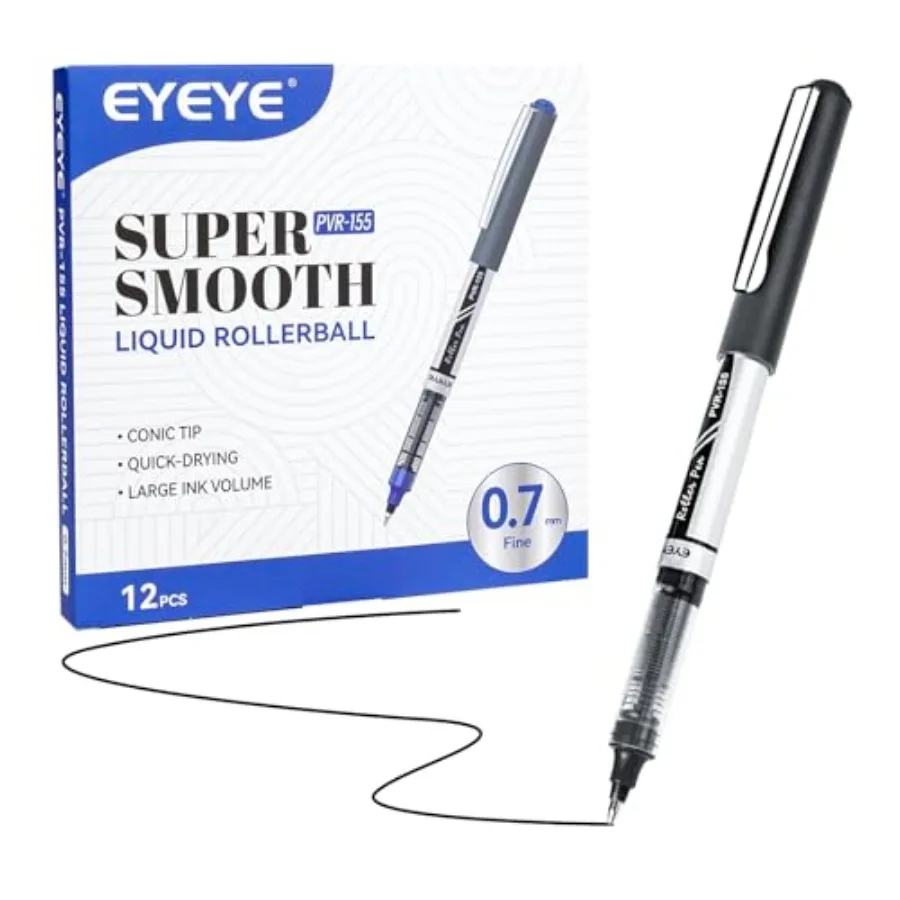 Rollerball Pens, 0.7mm Medium Point Roller Ball Pen Quick Dry, Liquid Ink Pens Fine Point Smooth Writing Pen for Journaling, No
Rollerball Pens, 0.7mm Medium Point Roller Ball Pen Quick Dry, Liquid Ink Pens Fine Point Smooth Writing Pen for Journaling, No