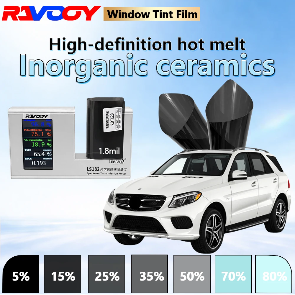 RDTC20 Series High Definition Hot Melt Inorganic Ceramic Automotive Window Film 1.8mil 18.9% VLT Thermal Insulation 152CMX30M
RDTC20 Series High Definition Hot Melt Inorganic Ceramic Automotive Window Film 1.8mil 18.9% VLT Thermal Insulation 152CMX30M