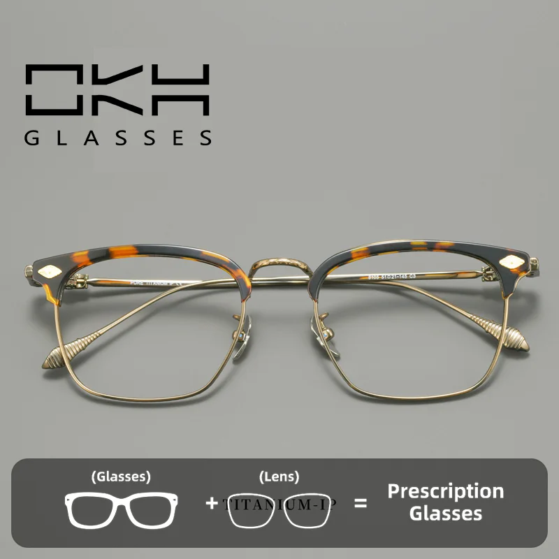 OKH Ultra-light Pure Titanium Retro Square Eyebrow Line Glasses Frame Japanese Retro Men's Anti-blue Light Eyeglasses
OKH Ultra-light Pure Titanium Retro Square Eyebrow Line Glasses Frame Japanese Retro Men's Anti-blue Light Eyeglasses