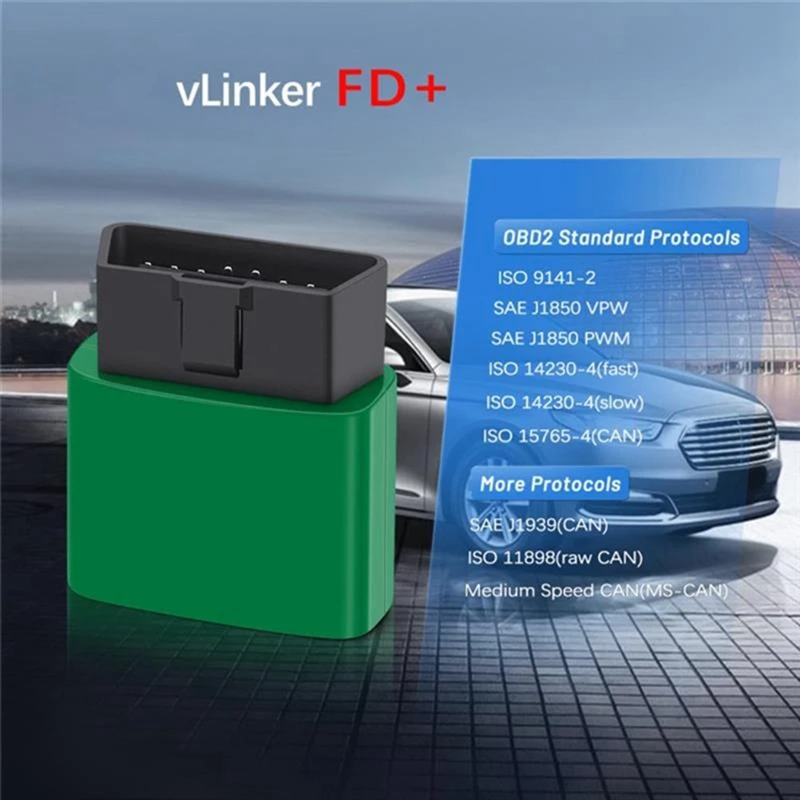ELM327/ELM329 VGATEVLINKER FD+OBD2 V2.2 WIFI/Bluetooth Dual Mode 4.0 Android/Forapple Diagnostic Car Fault Detector
ELM327/ELM329 VGATEVLINKER FD+OBD2 V2.2 WIFI/Bluetooth Dual Mode 4.0 Android/Forapple Diagnostic Car Fault Detector
