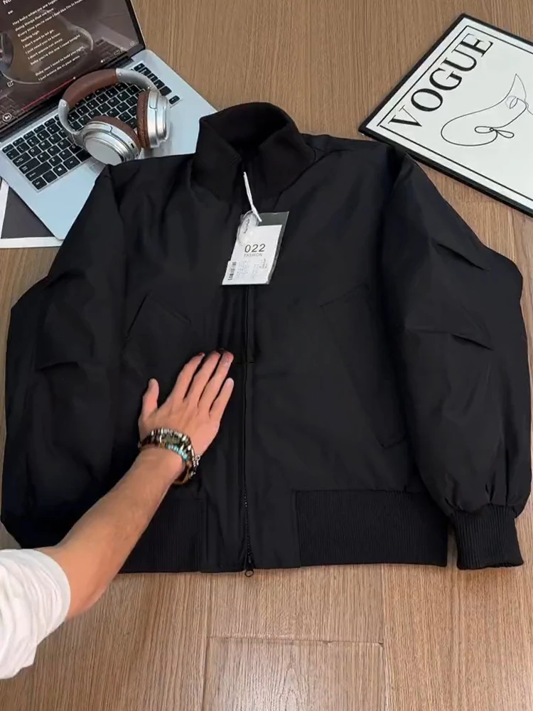 American Sle Bomber Jaet Men's Winter Thiened CleanFit Flight Cotton Coat Stand Collar ort Outerwear Warmth Zipper
American Sle Bomber Jaet Men's Winter Thiened CleanFit Flight Cotton Coat Stand Collar ort Outerwear Warmth Zipper