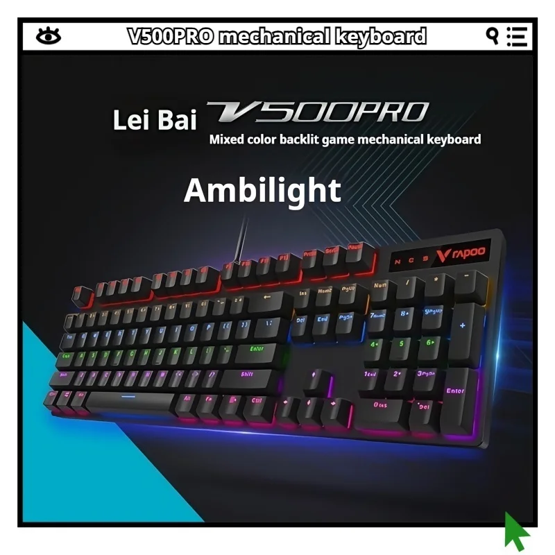 Механическая клавиатура V500pro RGB, эргономичная киберспортивная клавиатура с миллисекундным откликом, проводная металлическая текстура, Silky Touch, проводная игровая клавиатура
Механическая клавиатура V500pro RGB, эргономичная киберспортивная клавиатура с миллисекундным откликом, проводная металлическая текстура, Silky Touch, проводная игровая клавиатура