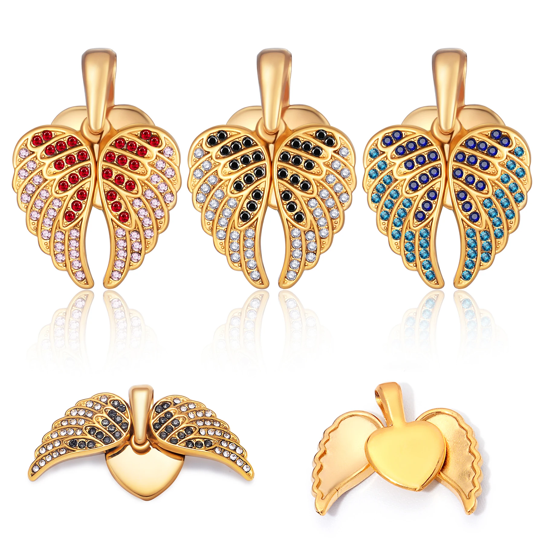 10Pcs Heart-Shaped Angel Wings With Zircon Charms Pendant for DIY Making Necklace Keychain Accessories Wholesale
10Pcs Heart-Shaped Angel Wings With Zircon Charms Pendant for DIY Making Necklace Keychain Accessories Wholesale