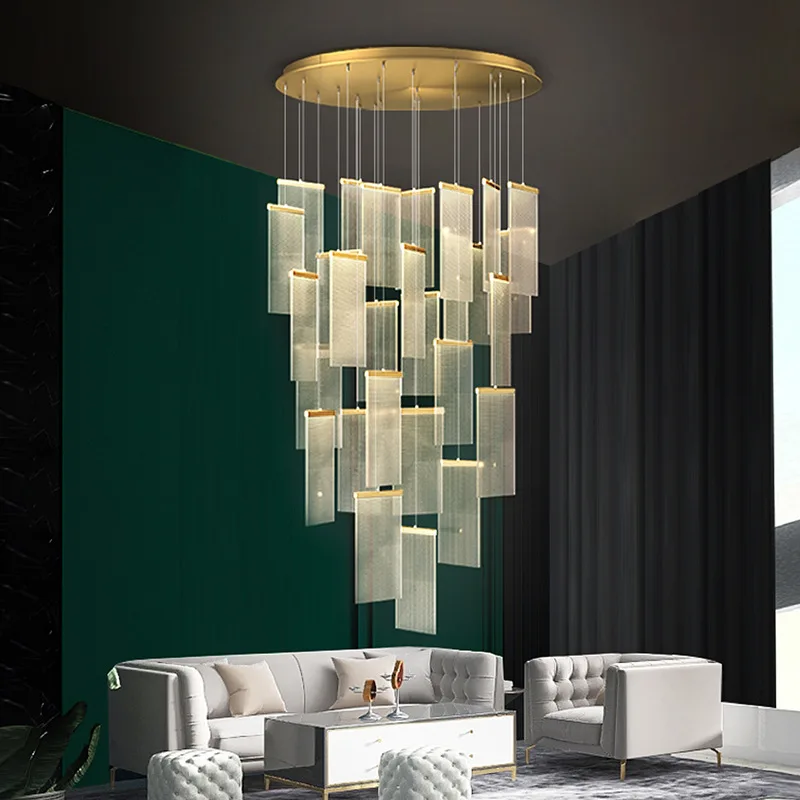 Modern Simple Led Duplex Building Large Chandelier Luxury Living Room Stair Pendant Light Villa Hollow Creative Restaurant Lamps
Modern Simple Led Duplex Building Large Chandelier Luxury Living Room Stair Pendant Light Villa Hollow Creative Restaurant Lamps
