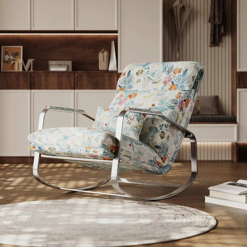 Leisure Chair Stainless Steel Bedroom Balcony Easy Chair Single Sofa Rocking Chair
Leisure Chair Stainless Steel Bedroom Balcony Easy Chair Single Sofa Rocking Chair