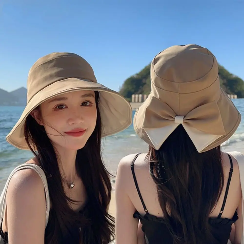 Elegance Bow Fisherman Hat UV Protection Korean Style Sun Protection Hats Foldable Quick-drying Beach Bucket Hat Outdoor
Elegance Bow Fisherman Hat UV Protection Korean Style Sun Protection Hats Foldable Quick-drying Beach Bucket Hat Outdoor