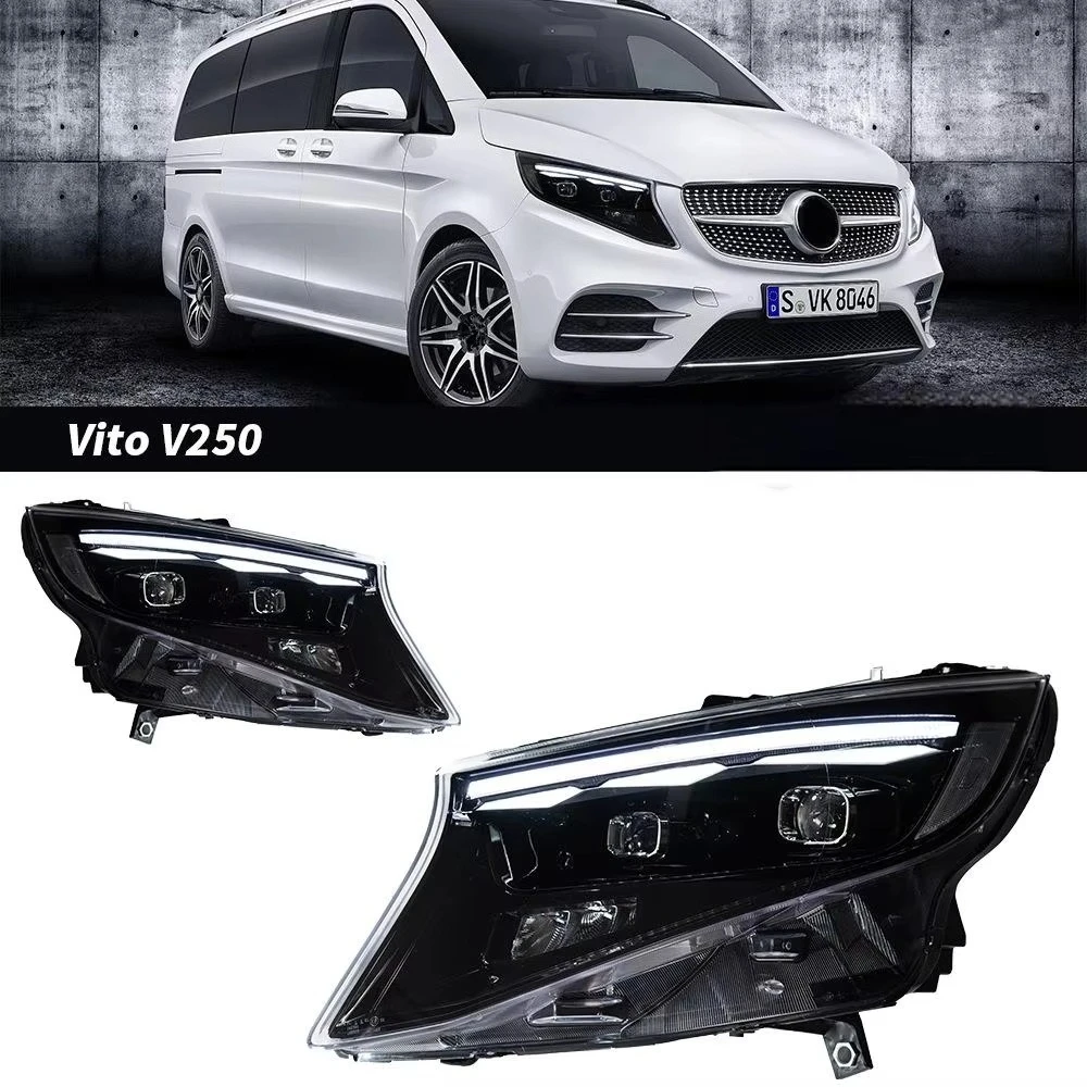 Для Mercedes-Benz V-Class Vito W447 V220 V250 V260 2016-2024: Обновленные светодиодные фары DRL с динамическим сигналом поворота
Для Mercedes-Benz V-Class Vito W447 V220 V250 V260 2016-2024: Обновленные светодиодные фары DRL с динамическим сигналом поворота
