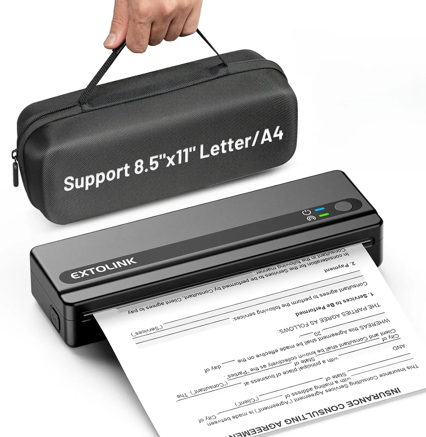 Portable Wireless Thermal Printer for Travel, 2600mAh Battery, Supports A4 Paper, Bluetooth for iPhone Android Laptop
Portable Wireless Thermal Printer for Travel, 2600mAh Battery, Supports A4 Paper, Bluetooth for iPhone Android Laptop
