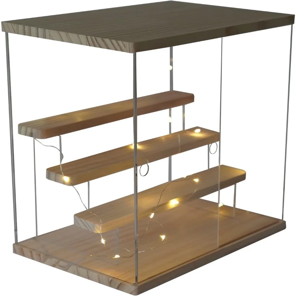 Clear Acrylic Display Case with Light 3 Tier Display Case with Sliding Door Countertop Cube Organizer for Action Figures Toys
Clear Acrylic Display Case with Light 3 Tier Display Case with Sliding Door Countertop Cube Organizer for Action Figures Toys
