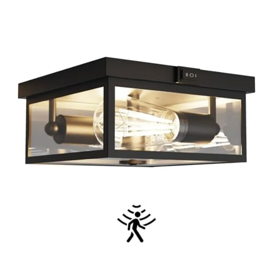 Outdoor Ceilg Light with Motion Sensor, Flush Mount Porch Light, Exterior Light Fixture with Clear Glass, Dusk to Dawn -Light F
Outdoor Ceilg Light with Motion Sensor, Flush Mount Porch Light, Exterior Light Fixture with Clear Glass, Dusk to Dawn -Light F