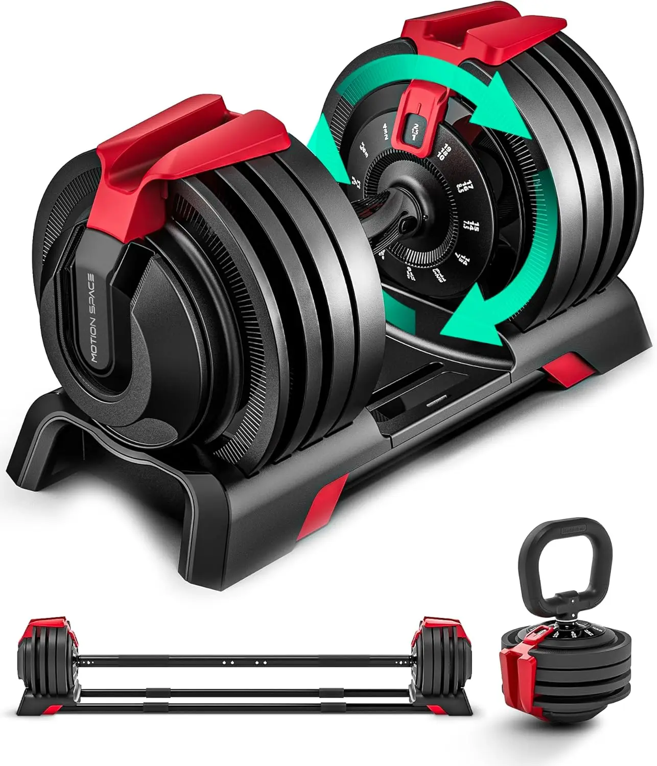 Adjustable Dumbbell, 52.5/54LBS with 12 Free Weights, 1-Sec Fast Adjustable, Premium Comfort Non-slip Metal Handle,Single
Adjustable Dumbbell, 52.5/54LBS with 12 Free Weights, 1-Sec Fast Adjustable, Premium Comfort Non-slip Metal Handle,Single