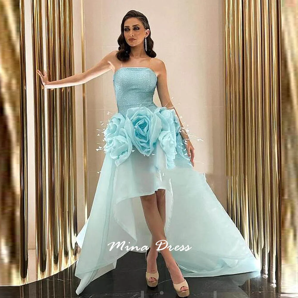 Mina Customized Backless Luxurious Women's Evening Dresses for Formal Occasions Flowers High and Low Sleeveless Prom Dress Party
Mina Customized Backless Luxurious Women's Evening Dresses for Formal Occasions Flowers High and Low Sleeveless Prom Dress Party
