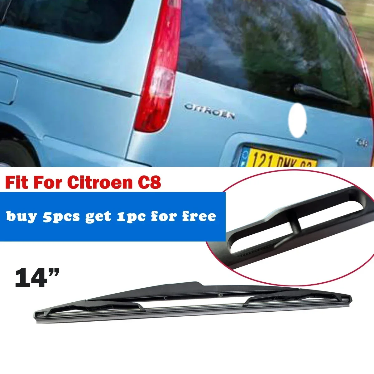 1PC Car Rear Wiper Blade 14" Windscreen Windshield Auto Wipers Accessories for citroen c8 YC102012-c8
1PC Car Rear Wiper Blade 14" Windscreen Windshield Auto Wipers Accessories for citroen c8 YC102012-c8