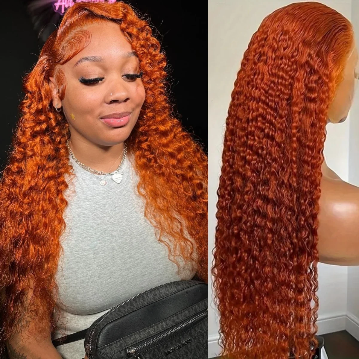 13×4 Deep Wave Lace Front Wigs Human Hair 13×6 Transparent Ginger Pre Plucked 220 Density Orange Lace Frontal Wig For Women350
13×4 Deep Wave Lace Front Wigs Human Hair 13×6 Transparent Ginger Pre Plucked 220 Density Orange Lace Frontal Wig For Women350