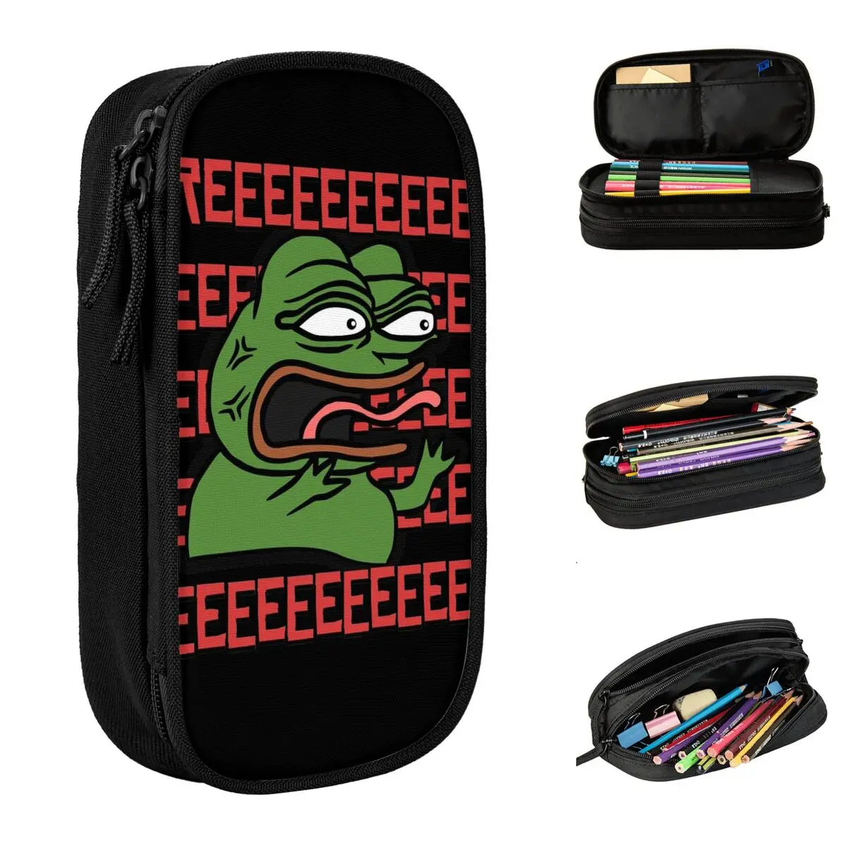 Креативные пеналы P-Pepe The Frog Reeee, редкие пеналы Dank Memes, коробка для ручек для студентов, большие сумки, школьная косметика для студентов
Креативные пеналы P-Pepe The Frog Reeee, редкие пеналы Dank Memes, коробка для ручек для студентов, большие сумки, школьная косметика для студентов