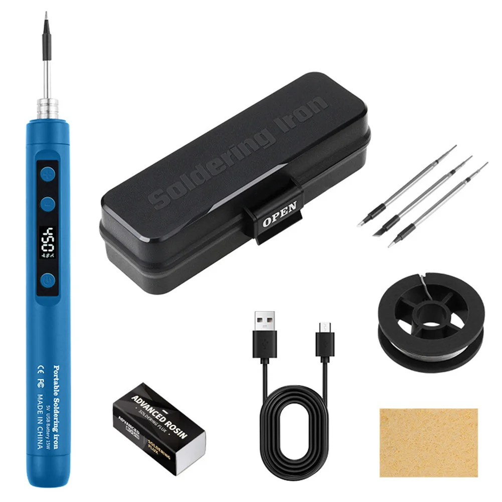 Cordless Soldering Iron Comprehensive Kit Dual Mode Digital USB Portable Charging 5V15W LED Display Wireless Soldering Iron
Cordless Soldering Iron Comprehensive Kit Dual Mode Digital USB Portable Charging 5V15W LED Display Wireless Soldering Iron
