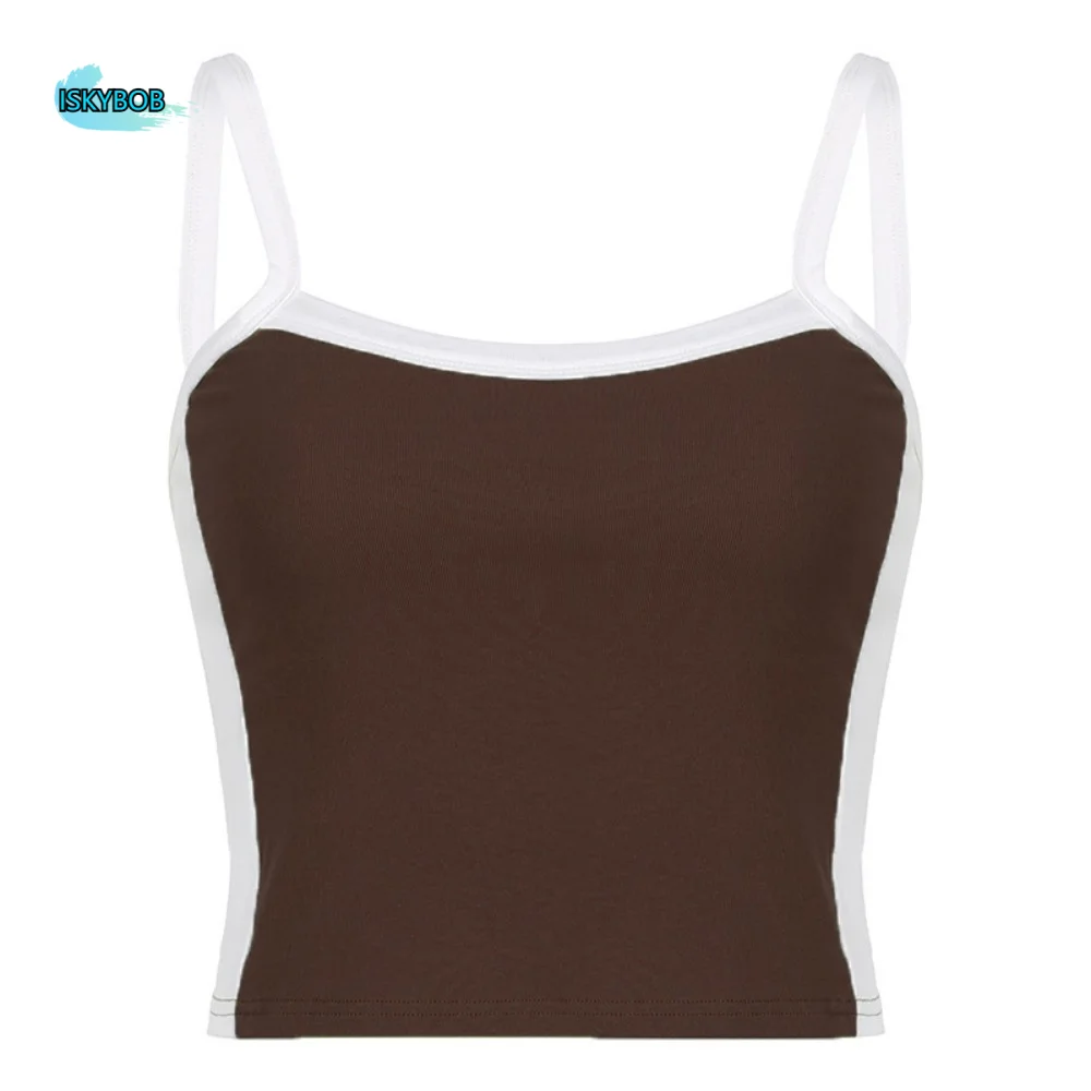 Chic Sweet Slim Crop Top Spicy Girls Style Patchwork Women's Short Vest Bottoming Shirt Square Neck Sleeveless Top Lady
Chic Sweet Slim Crop Top Spicy Girls Style Patchwork Women's Short Vest Bottoming Shirt Square Neck Sleeveless Top Lady