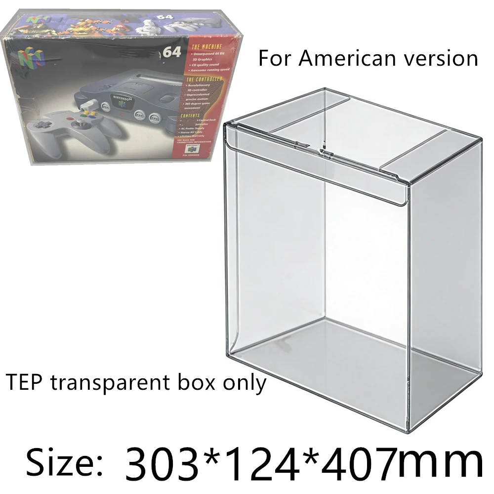 Transparent Box Protector For US Version N64 Console Collect Boxes TEP Storage Game Shell Clear Display Case
Transparent Box Protector For US Version N64 Console Collect Boxes TEP Storage Game Shell Clear Display Case