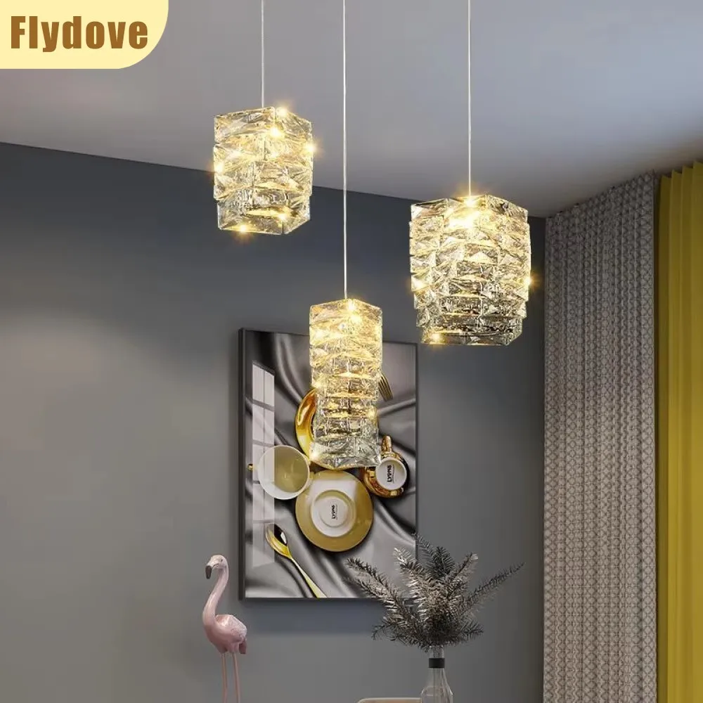 Light Luxury Crystal Single Head Small Chandelier French Master Bedroom LED Bedside Lamp Corridor Balcony Bar Hanging Line Light
Light Luxury Crystal Single Head Small Chandelier French Master Bedroom LED Bedside Lamp Corridor Balcony Bar Hanging Line Light