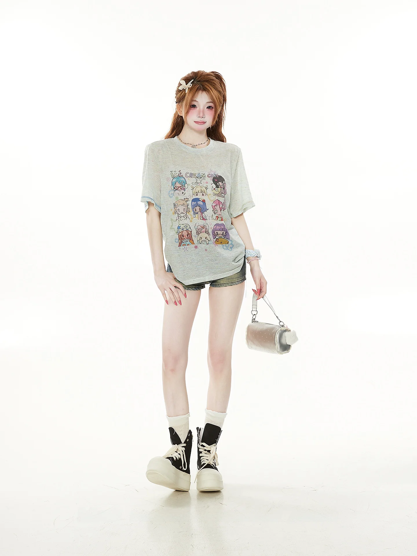 Chic Summer Thin Short Sleeve T-Shirt Women's Fashionable Design Commute Style Korean Version Straight Cut Polyester Blend
Chic Summer Thin Short Sleeve T-Shirt Women's Fashionable Design Commute Style Korean Version Straight Cut Polyester Blend