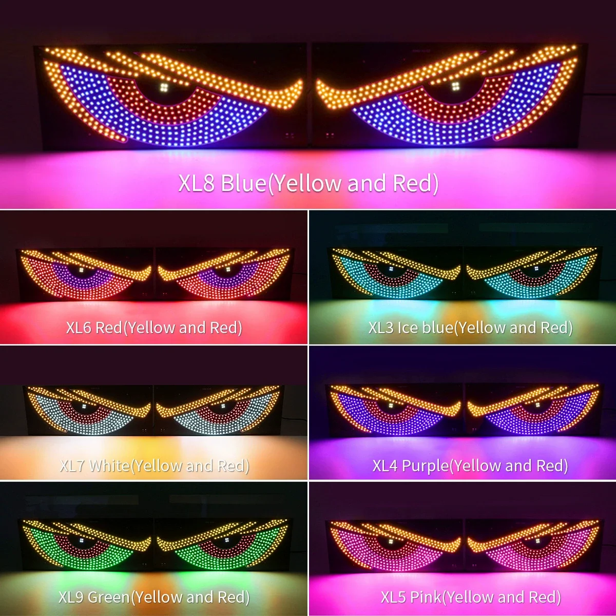 New Eye LED Sign Truck Scrolling Advertising Remote Control Light Custom Text Pattern Animation Programmable Display for Truck
New Eye LED Sign Truck Scrolling Advertising Remote Control Light Custom Text Pattern Animation Programmable Display for Truck