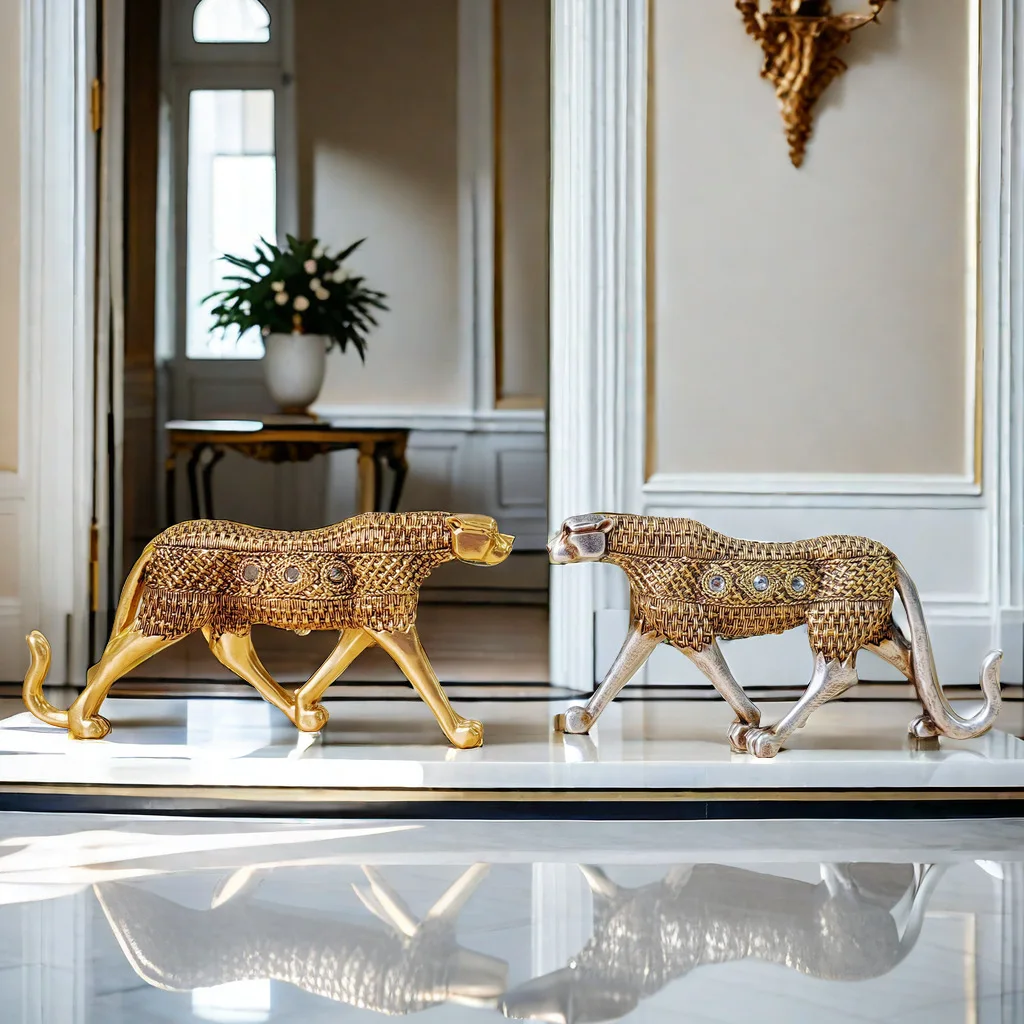 Resin rattan leopard home living room office model room decoration crafts ornaments creative decorations
Resin rattan leopard home living room office model room decoration crafts ornaments creative decorations
