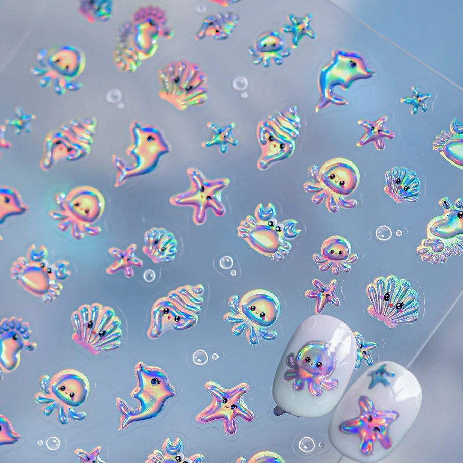 Gradual Summer Marine Animals Dolphin Conch Starfish Shell Crab Octopus Adhesive Nail Art Stickers Manicure Decals Decorations
Gradual Summer Marine Animals Dolphin Conch Starfish Shell Crab Octopus Adhesive Nail Art Stickers Manicure Decals Decorations