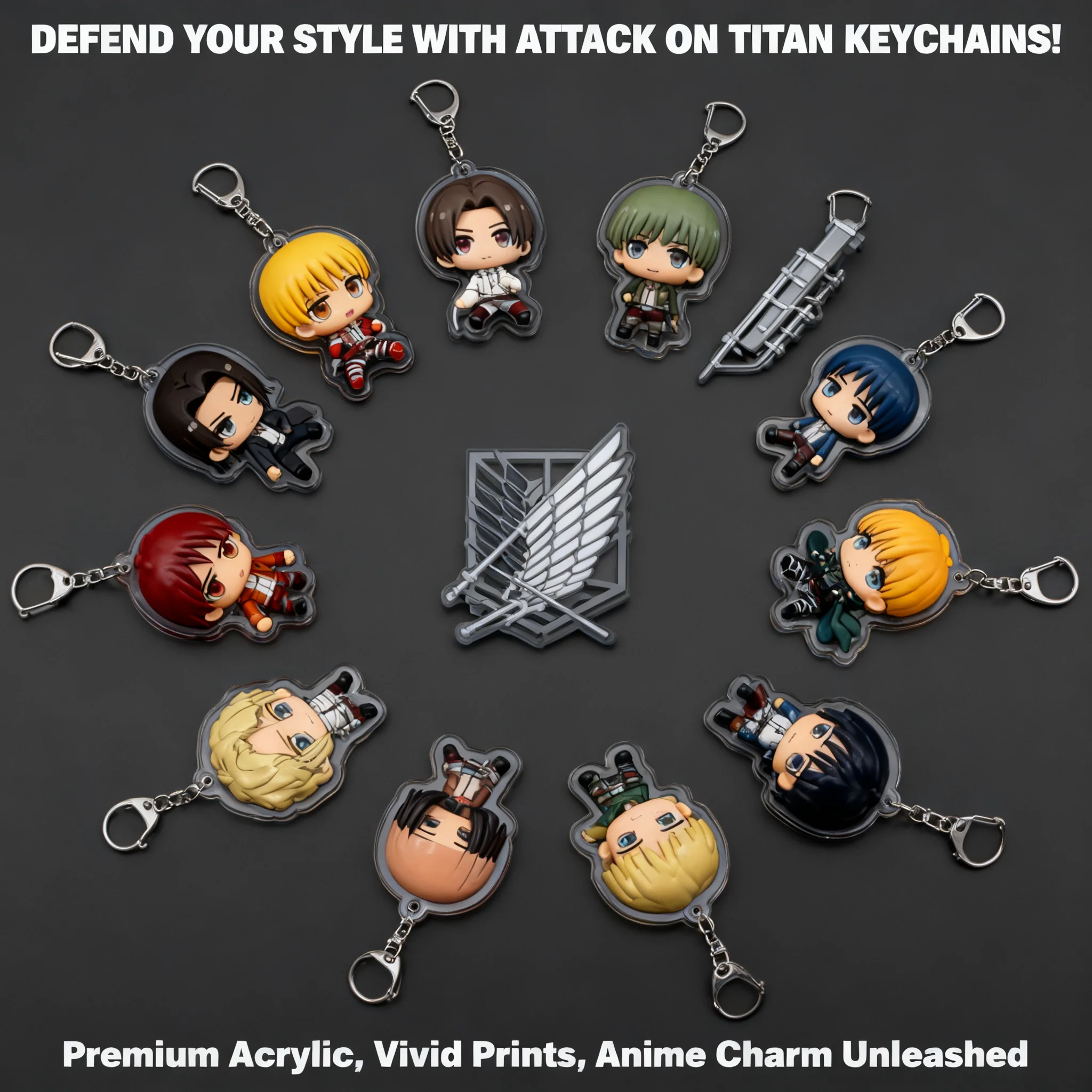 Attack on Titan Eren Yeager Acrylic Keychain Anime Keepsake Keyring Gift Collectible
Attack on Titan Eren Yeager Acrylic Keychain Anime Keepsake Keyring Gift Collectible
