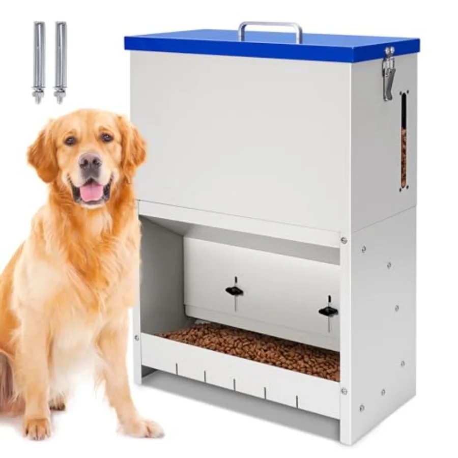 Outdoor pet feeding station for large breed dogs and cats: 22lbs gravity-fed dry food dispenser durable plastic gray weather-re
Outdoor pet feeding station for large breed dogs and cats: 22lbs gravity-fed dry food dispenser durable plastic gray weather-re