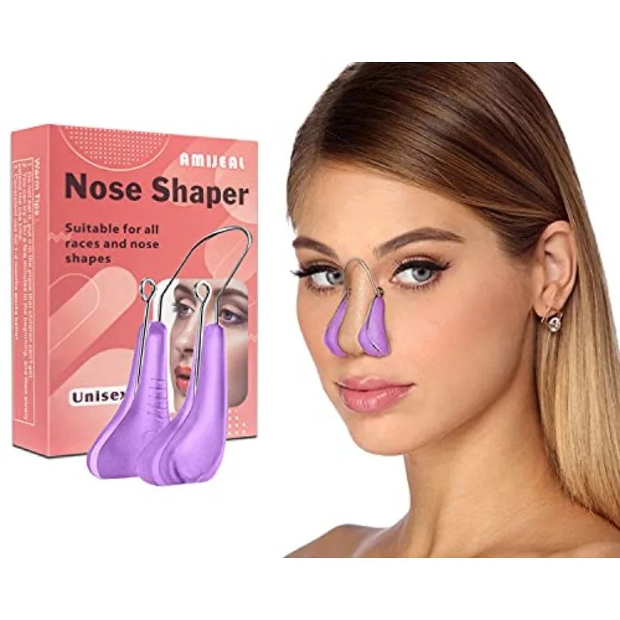 AMIJEAL Nose Shaper Clip - Up Lifting Clip, Pain-Free Soft Silicone Nose Slimming Device, Bridge Straightener Corrector Beauty
AMIJEAL Nose Shaper Clip - Up Lifting Clip, Pain-Free Soft Silicone Nose Slimming Device, Bridge Straightener Corrector Beauty