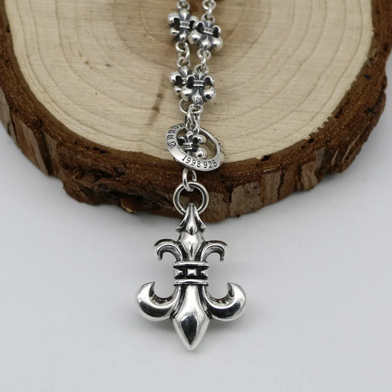 S925 Sterling Silver Children's Military Flower Necklace Long Personalized Women's Thai Silver Sweater Chain Vintage Personalize
S925 Sterling Silver Children's Military Flower Necklace Long Personalized Women's Thai Silver Sweater Chain Vintage Personalize