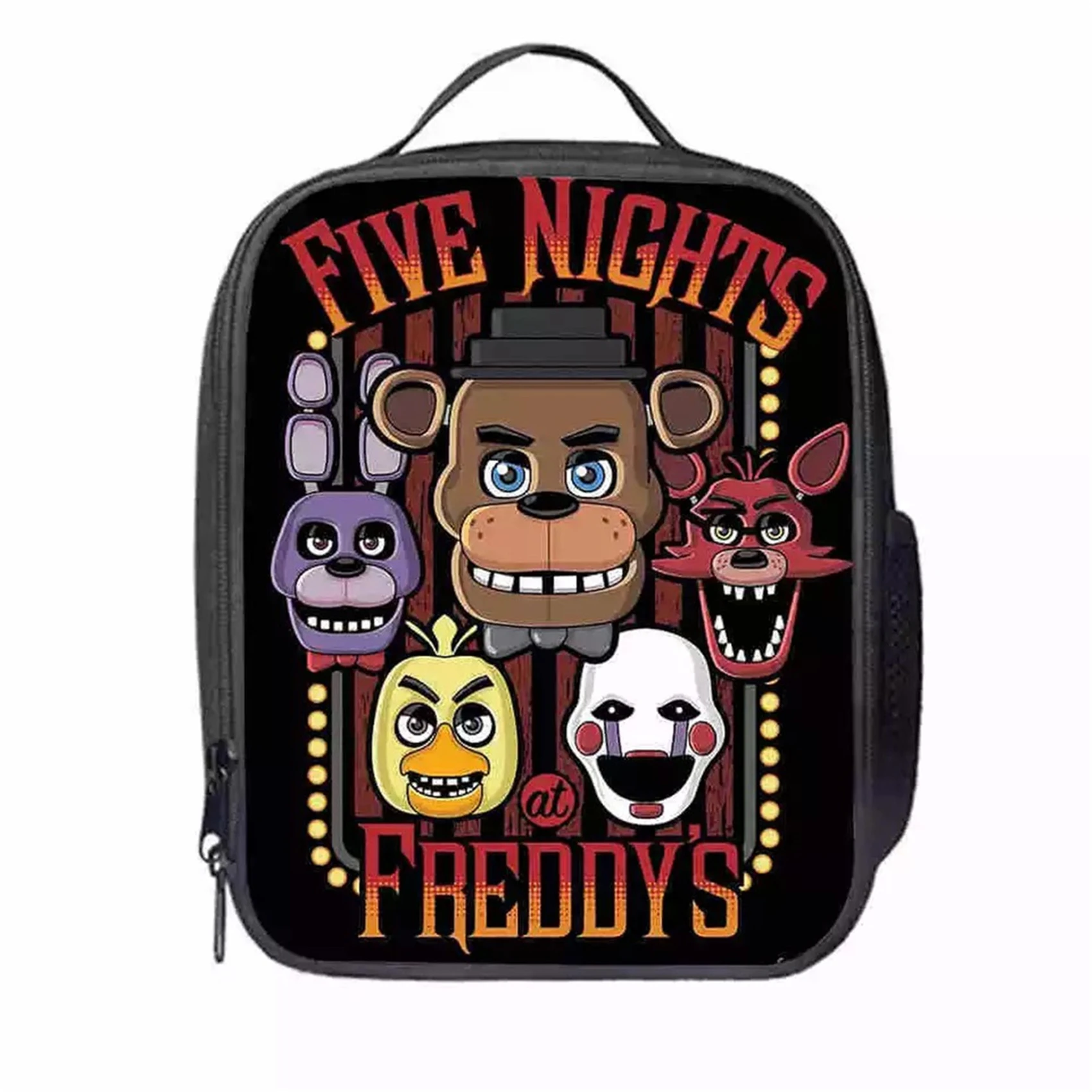 Children Five Nights at F-Freddy Lunch Box Insulated Soft Bag Back to School Thermal Meal Lunch Tote Box Bag for Students
Children Five Nights at F-Freddy Lunch Box Insulated Soft Bag Back to School Thermal Meal Lunch Tote Box Bag for Students