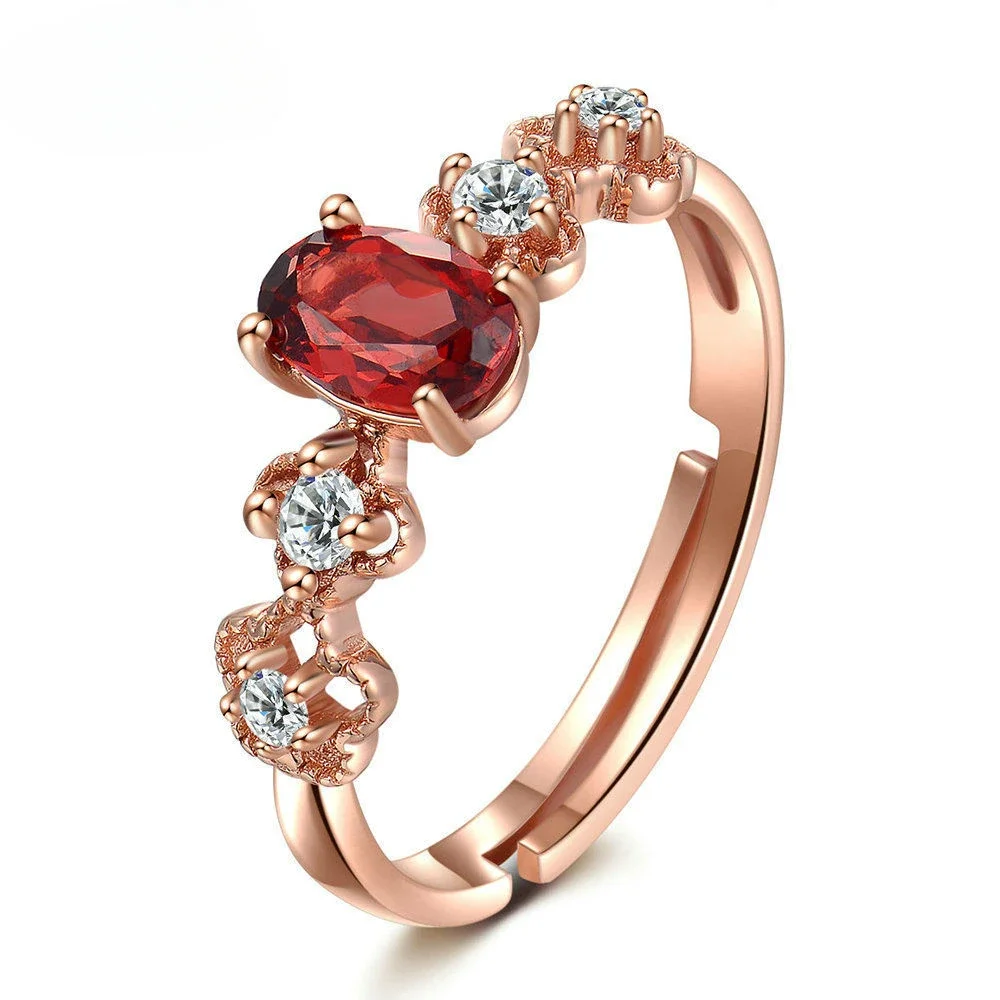 S925 Sterling Silver Fashionable Women Elegant Y2K New Lady Garnet Open Ring Light Luxury Exquisite Jewelry Anniversary Gift
S925 Sterling Silver Fashionable Women Elegant Y2K New Lady Garnet Open Ring Light Luxury Exquisite Jewelry Anniversary Gift
