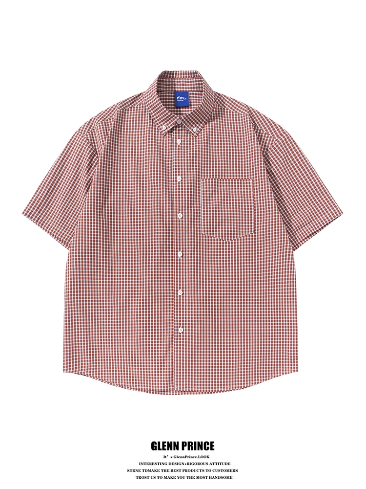 GPstudio American Retro Red Plaid Short Sleeve Men's Summer High Intelligence Sensation Commuting Versatile Couple Shirt
GPstudio American Retro Red Plaid Short Sleeve Men's Summer High Intelligence Sensation Commuting Versatile Couple Shirt