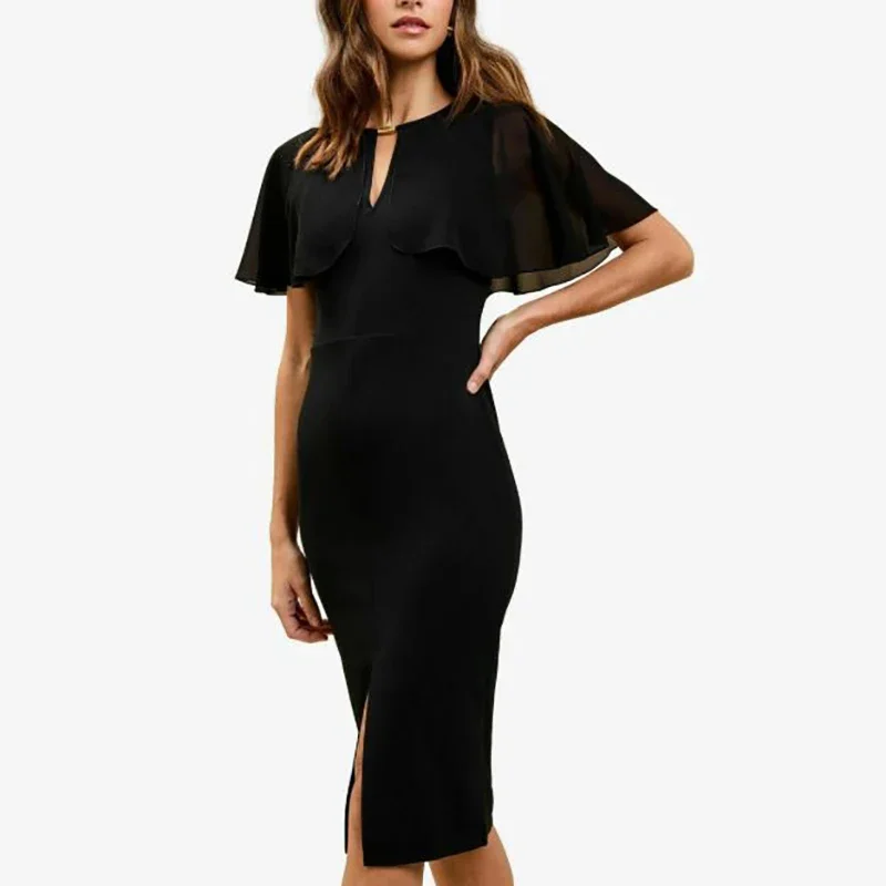 Women's Plus Size Dress Elegant Ruffle Mesh Short Sleeves Slim Round Neck Female Dresses Split Hem Party Wedding Fashion Dresses
Women's Plus Size Dress Elegant Ruffle Mesh Short Sleeves Slim Round Neck Female Dresses Split Hem Party Wedding Fashion Dresses