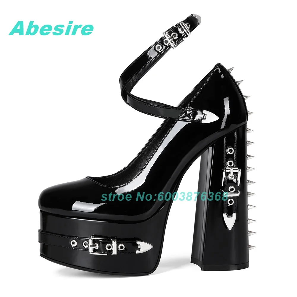 Lolita Patent Leather Patchwork Rivet Sandals Platform Round Toe Chunky Heels Metal Decoration Shoes for Women Spicy Girls Shoes
Lolita Patent Leather Patchwork Rivet Sandals Platform Round Toe Chunky Heels Metal Decoration Shoes for Women Spicy Girls Shoes