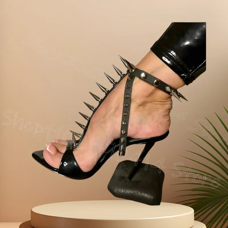 Silver Spikes Design Black Open Toe Sandals Buckle Strap Women Shoes Thin High Heels Sexy Party Dating 2025 Zapatos Para Mujere
Silver Spikes Design Black Open Toe Sandals Buckle Strap Women Shoes Thin High Heels Sexy Party Dating 2025 Zapatos Para Mujere
