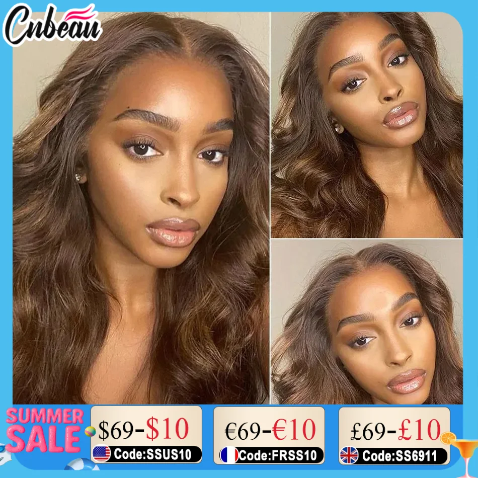Chocolate Brown 250% 13x6/13x4 Frontal Dark HD Lace Wig Brazilian Hair Body Wave Colored 4x4 Closure Human Hair Wigs Glueless
Chocolate Brown 250% 13x6/13x4 Frontal Dark HD Lace Wig Brazilian Hair Body Wave Colored 4x4 Closure Human Hair Wigs Glueless