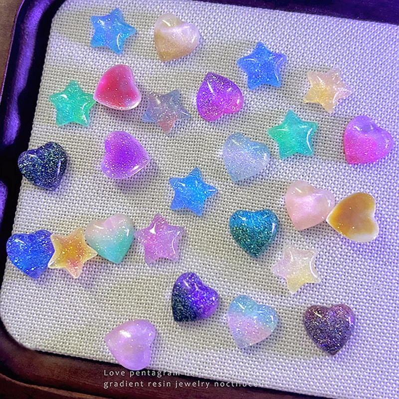 30PCS 10mm Glitter 3D Arcylic Nail Art Star Love Heart Accessories Charms Parts Nails Decoration Flatback Rhinestones Supplies
30PCS 10mm Glitter 3D Arcylic Nail Art Star Love Heart Accessories Charms Parts Nails Decoration Flatback Rhinestones Supplies