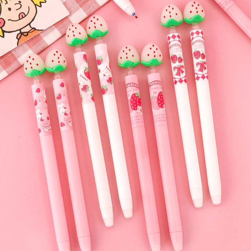 Kawai Stationery Cartoon Strawberry Color Changing Erasable Pen Student Creative Blue Magic Cute Girl Heart Friendly Lovely
Kawai Stationery Cartoon Strawberry Color Changing Erasable Pen Student Creative Blue Magic Cute Girl Heart Friendly Lovely