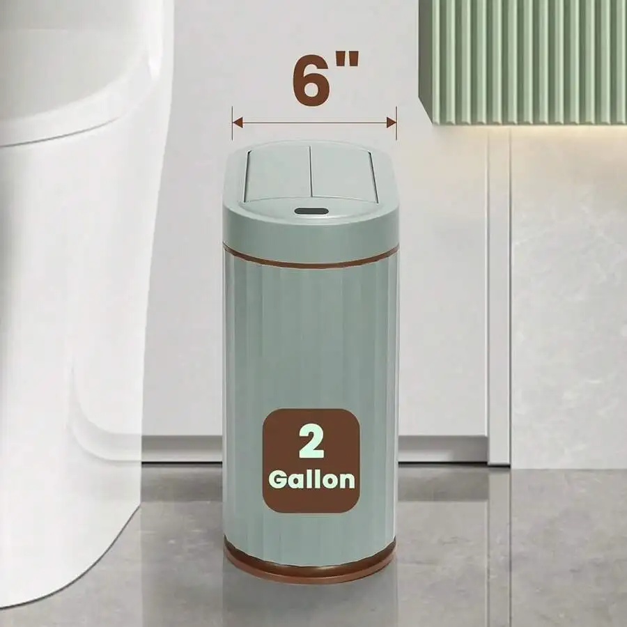 Automatic Motion Sensor Trash Can With Lid For Bathroom Kitchen Office Sage Green 2 Gallon
Automatic Motion Sensor Trash Can With Lid For Bathroom Kitchen Office Sage Green 2 Gallon
